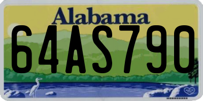 AL license plate 64AS790