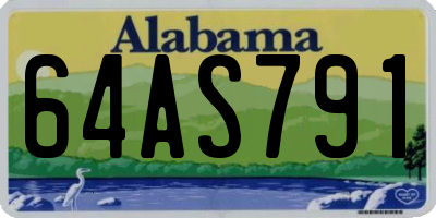 AL license plate 64AS791