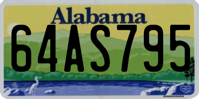 AL license plate 64AS795