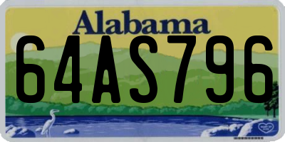 AL license plate 64AS796