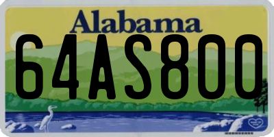 AL license plate 64AS800