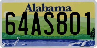 AL license plate 64AS801