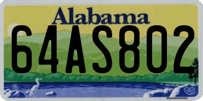 AL license plate 64AS802