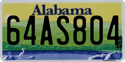 AL license plate 64AS804