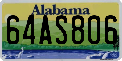 AL license plate 64AS806