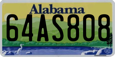 AL license plate 64AS808