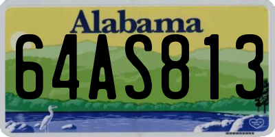 AL license plate 64AS813