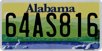 AL license plate 64AS816
