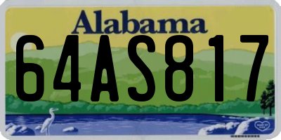 AL license plate 64AS817