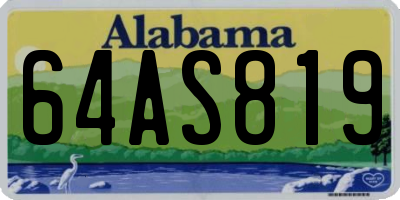 AL license plate 64AS819
