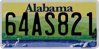 AL license plate 64AS821