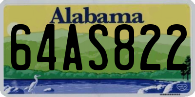 AL license plate 64AS822