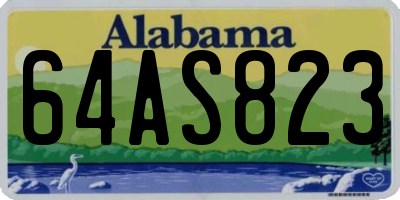 AL license plate 64AS823
