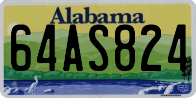 AL license plate 64AS824