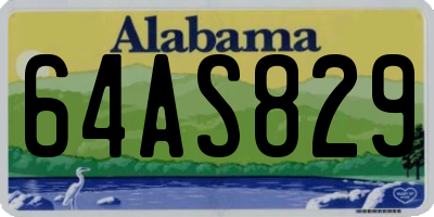 AL license plate 64AS829