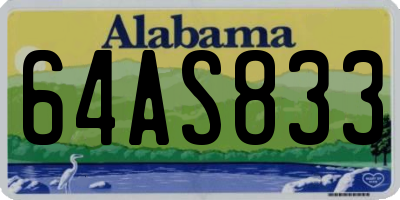 AL license plate 64AS833