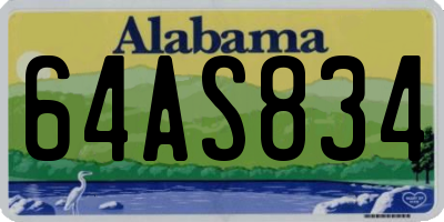 AL license plate 64AS834