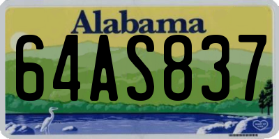 AL license plate 64AS837