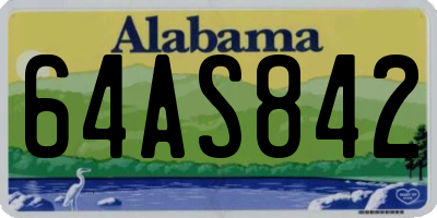 AL license plate 64AS842