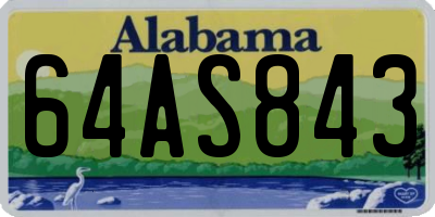 AL license plate 64AS843