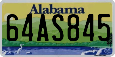 AL license plate 64AS845