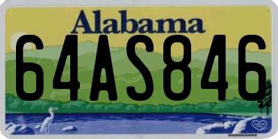 AL license plate 64AS846