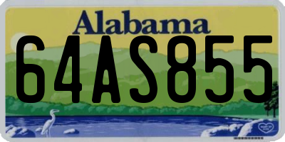 AL license plate 64AS855