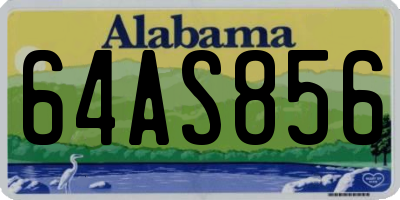 AL license plate 64AS856
