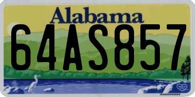 AL license plate 64AS857