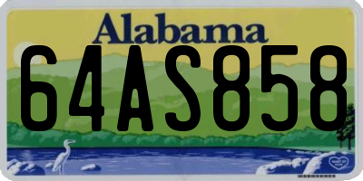 AL license plate 64AS858