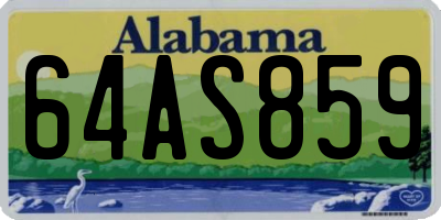 AL license plate 64AS859