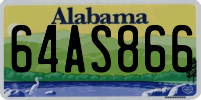 AL license plate 64AS866