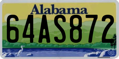 AL license plate 64AS872