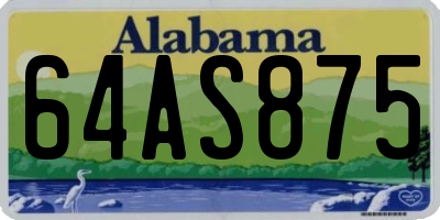 AL license plate 64AS875