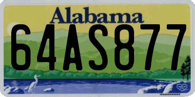 AL license plate 64AS877