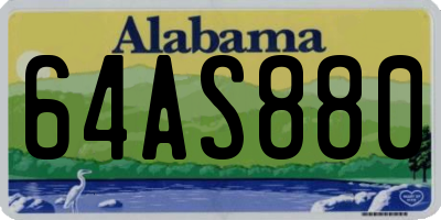 AL license plate 64AS880
