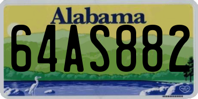 AL license plate 64AS882