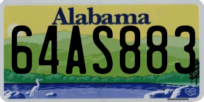 AL license plate 64AS883