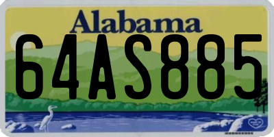 AL license plate 64AS885