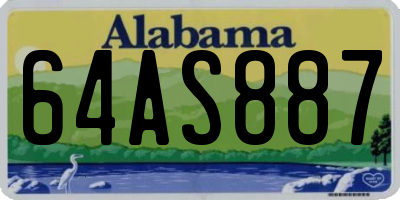 AL license plate 64AS887