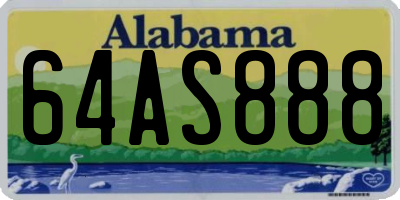 AL license plate 64AS888