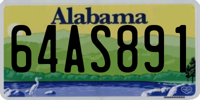 AL license plate 64AS891