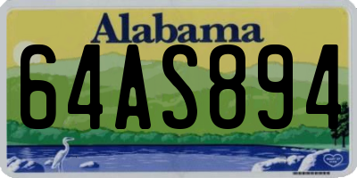 AL license plate 64AS894