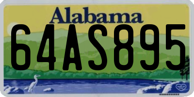AL license plate 64AS895