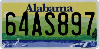 AL license plate 64AS897