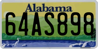 AL license plate 64AS898