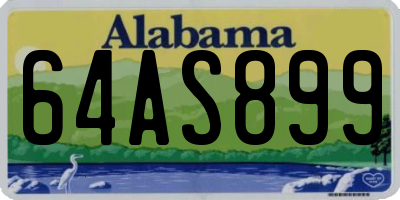 AL license plate 64AS899