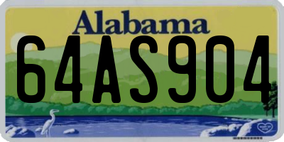 AL license plate 64AS904