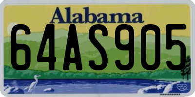 AL license plate 64AS905
