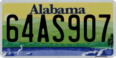 AL license plate 64AS907